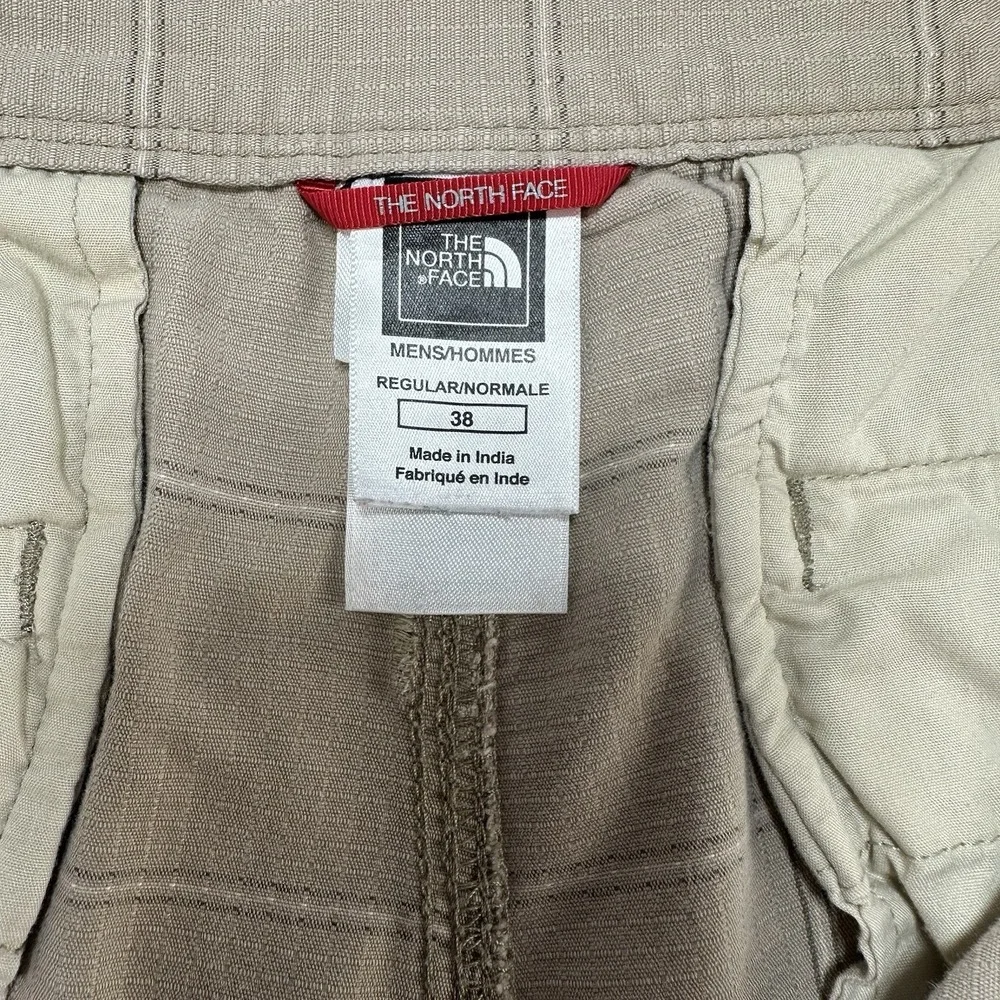 NORTH FACE Shorts Mens 38 Beige Plaid‎ Performance Outdoor Hiking Stretch Beach